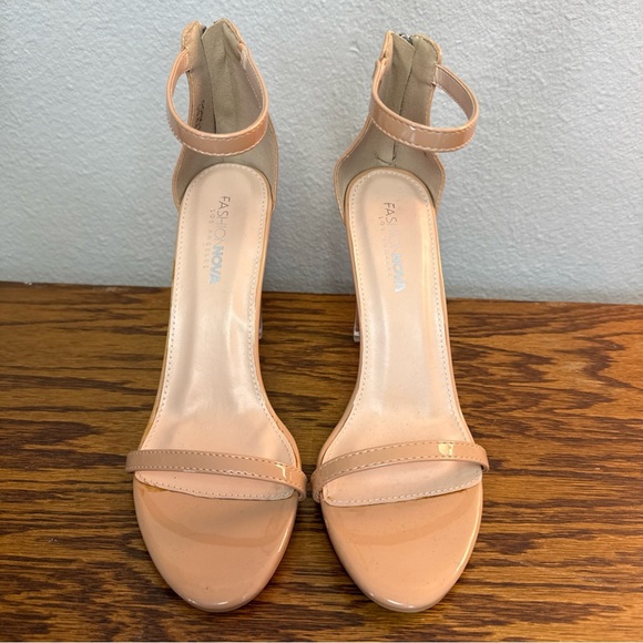 Fashion nova really hope so healed nude sandals size 8.5M - Picture 4 of 12